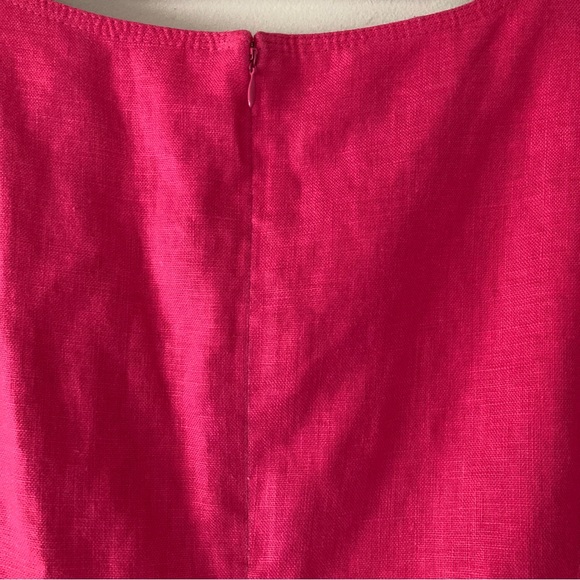 Anne Klein Dress Pink Linen Sheath Dress - Picture 6 of 8